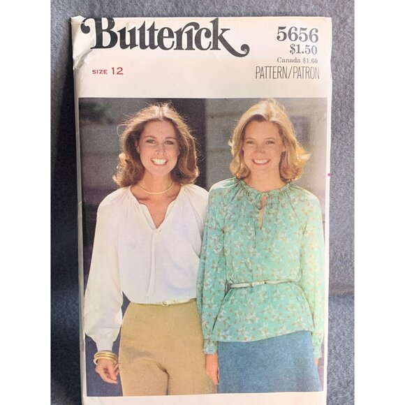 Butterick Misses Blouse Shirt Sewing Pattern Sz 12 5656 - Uncut - Picture 4 of 4